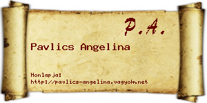 Pavlics Angelina névjegykártya